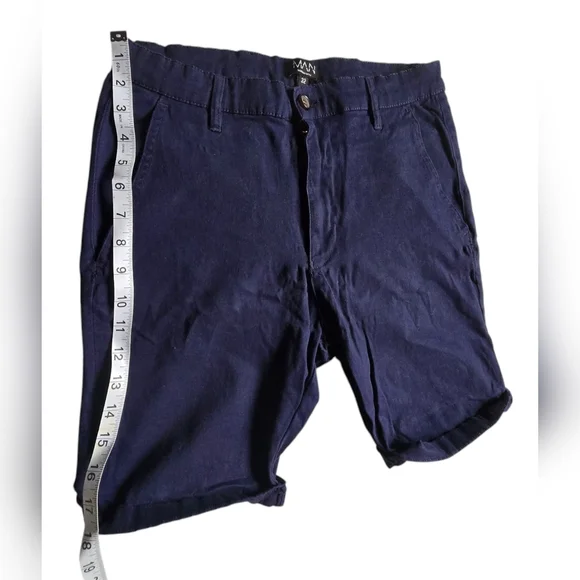 Boohoo Man Navy Blue Men's Shorts - Picture 2 of 3